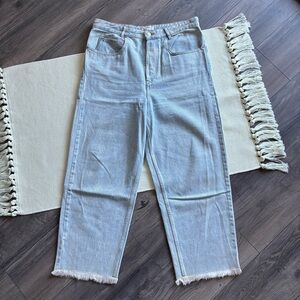 Isabel Marant Etoile High-Waisted Wide Leg Light Blue Washed Jeans